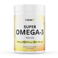 1Win - Комплекс "Омега-3" 900 мг, 270 капсул - фото 1