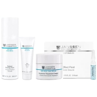Janssen Cosmetics - Набор "Очищение и увлажнение жирной и проблемной кожи": сыворотка 2 мл х 7 шт + тоник 200 мл + скраб 50 мл + крем 50 мл