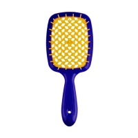 Janeke - Щетка Super Brush The Original для волос, синяя с желтым, 20,3 x 8,5 x 3,1 см