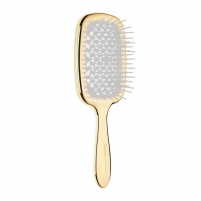 Фото Janeke - Щетка Super Brush Rectangular для волос, золотая с белым, 21,5 x 9 x 3,5 см