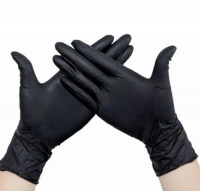 Чистовье - Перчатки нитриловые Ecolat размер М черные, 100 шт перчатки нитриловые смотровые комплект dermagrip ultra xl 180 шт