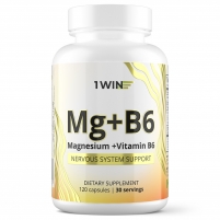 Фото 1Win - Комплекс "Магния цитрат с витамином B6", 120 капсул
