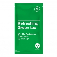 Glam Up - Освежающая тканевая маска с экстрактом зеленого чая, 21 г тканевая маска для лица микролиз ботокс эффект 3шт