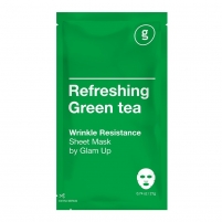 Фото Glam Up - Освежающая тканевая маска с экстрактом зеленого чая, 21 г