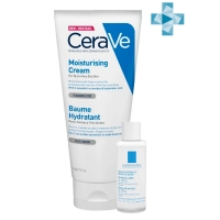 CeraVe - Набор: Увлажняющий крем CeraVe, 177 мл + Мицеллярная вода La Roche-Posay Ultra для чувствительной кожи, 15 мл - фото 1