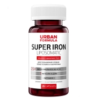 Urban Formula - Комплекс Super Iron для повышения уровня гемоглобина и ферритина, 25 капсул solaray super bio vitamin c timed release 100 капсул витамин с комплекс рутин гесперидин