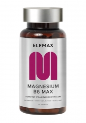 Фото Elemax - Магнезиум В6 Макс  / Magnesium B6 Max, 60 таблеток х 500 мг