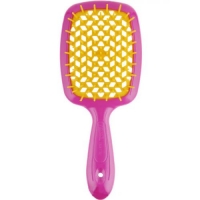 Janeke - Щетка Superbrush малая розово-желтая, 17,5 х 7 х 3 см щетка для волос rainbow малая пурпурная