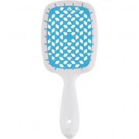 Фото Janeke - Щетка Superbrush с закругленными зубчиками бело-голубая, 20,3 х 8,5 х 3,1 см