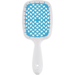 Фото Janeke - Щетка Superbrush с закругленными зубчиками бело-голубая, 20,3 х 8,5 х 3,1 см
