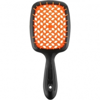 Фото Janeke - Щетка Superbrush с закругленными зубчиками черно-оранжевая, 20,3 х 8,5 х 3,1 см