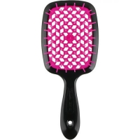 Janeke - Щетка Superbrush с закругленными зубчиками черный и фуксия, 20,3 х 8,5 х 3,1 см - фото 1