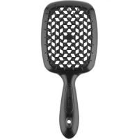 Janeke - Щетка Superbrush с закругленными зубчиками черная, 17,5 х 7 х 3 см janeke щетка пластиковая super brush лимонный и зеленый 20 3 x 8 5 x 3 1 см