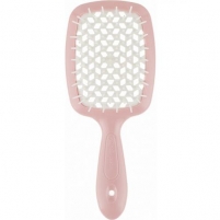 Фото Janeke - Щетка Superbrush с закругленными зубчиками нежно-розовая с белым, 20,3 х 8,5 х 3,1 см