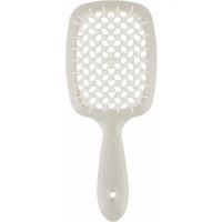 Janeke - Щетка Superbrush малая серо-белая, 17,5 х 7 х 3 см ручка пвх малая под шнур белая