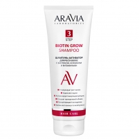 Фото Aravia Laboratories - Шампунь-активатор для роста волос с биотином, кофеином и витаминами Biotin Grow Shampoo, 250 мл