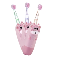 Revyline - Детская электрическая звуковая зубная щетка RL 025 Baby 1+, розовая, 1 шт dr bei звуковая электрическая зубная щетка sonic electric toothbrush s7