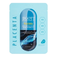 Jigott - Тканевая маска для лица с экстрактом плаценты, 27 мл tonymoly маска тканевая для лица освежающая с экстрактом томата