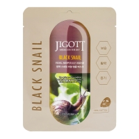 Jigott - Тканевая маска для лица с муцином улитки, 27 мл etude 0 2 air mask snail smoothening