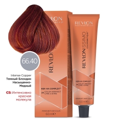 Фото Revlon Professional - Перманентный краситель с гиалуроновой кислотой медные оттенки, 66.40 Темный блондин насыщенно-медный, 60 мл