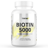 1Win - Комплекс «Биотин» 5000 мкг, 60 капсул биотин atech nutrition 5000 мкг таблетки 180 шт