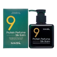 Masil - Несмываемый протеиновый бальзам для поврежденных волос 9 Protein Perfume Silk Balm, 180 мл реструктурирующий протеиновый бустер wonderful protein booster 27198 200 мл