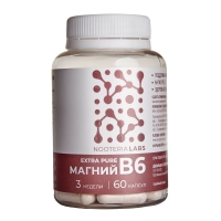 Nooteria Labs - Комплекс Магний B6 Extra Pure, 60 капсул концентрат чистый витамин с vitamin c pure complex hiscv10 6 6 6 мл