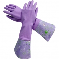 Фото Meine Liebe - Универсальные хозяйственные латексные перчатки с манжетой "Чистенот", размер M