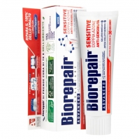 Biorepair - Зубная паста для чувствительных зубов RDA 14,7 Sensitive Double Action, 75 мл consly зубная паста гелевая для чувствительных зубов urban gel toothpaste