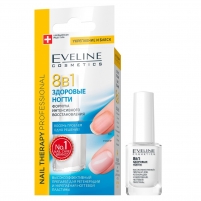 Фото Eveline Cosmetics - Средство для интенсивного восстановления ногтей 8 в 1 "Здоровые ногти", 12 мл