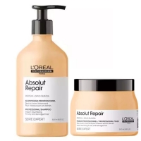 L'Oreal Professionnel - Набор Absolut Repair для восстановления поврежденных волос (шампунь 500 мл + маска 500 мл) набор для поврежденных волос smart care repair dewal cosmetics
