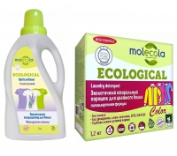 Molecola - Набор средств для стирки (Порошок 1,2 кг + Кондиционер, 1 л) molecola стиральный порошок для белого белья с растительными энзимами экологичный 1 2 кг