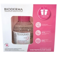 Bioderma - Комплекс для чувствительной кожи: мицеллярная вода 100 мл + крем 2 х 5 мл + мицеллярный гель 8 мл + увлажняющий гель 2 мл
