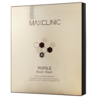 Maxclinic - Черная маска с прополисом для питания и эластичности кожи лица Propolis Black Mask, 4 х 20 мл - фото 1