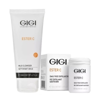 GIGI - Набор для очищения кожи: эксфолиант 50 мл + гель 200 мл sesderma набор для ежедневного ухода гель очищающий увлажняющий 300 мл тоник увлажняющий 200 мл