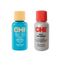 CHI - Набор для поврежденных волос: масло 15 мл + гель 15 мл
