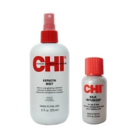CHI - Набор для блеска волос: спрей 355 мл + гель 15 мл восстанавливающий гель шелковая инфузия silk infusion 355 мл