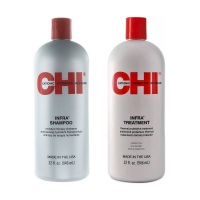 CHI - Набор для эластичности волос: кондиционер 946 мл + шампунь 946 мл meule кондиционер для волос lavender 700