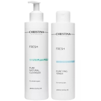 Christina - Набор для очищения кожи: натуральный очиститель, 300 мл + тоник, 300 мл