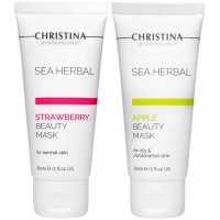 Christina - Набор для красоты кожи: клубничная маска, 60 мл + яблочная маска, 60 мл - фото 1