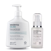 Sesderma - Набор для жирной кожи (крем для умывания 300 мл + крем-гель 50 мл) mesomatrix антикуперозный контактный гель от темных кругов под глазами capillar protect 150 0