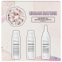 Urban Nature - Подарочный набор для ухода за жирной кожей головы и волосами, travel-формат