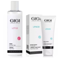 GIGI - Набор для увлажнения кожи: крем 100 мл + тоник 250 мл набор для упаковки перламутр сиреневый 2 банта лента