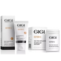 GIGI - Набор для ухода за кожей лица: эксфолиант 50 мл + крем SPF20 50 мл