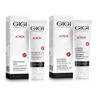 GIGI - Набор для проблемной кожи: маска 50 мл + крем 50 мл набор полотенце вафельное white line стандарт 45х90 белое 50 шт х 2 уп