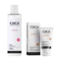 GIGI - Набор для ежедневного ухода: тоник 250 мл + крем SPF20, 50 мл обновляющий крем renewal cream