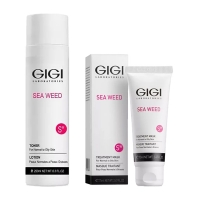 GIGI - Набор для ухода за кожей лица: тоник 250 мл + маска лечебная 75 мл антисептический тоник sebum cleanser 113 150 мл
