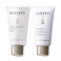 Sothys - Набор для устранения жирного блеска: крем отшелушивающий 50 мл + флюид 50 мл yummmy набор wake up your skin
