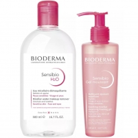 Фото Bioderma - Набор для очищения чувствительной кожи: гель, 200 мл + мицеллярная вода, 500 мл