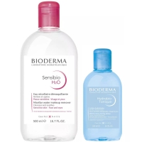 Bioderma - Набор для ежедневного очищения кожи: лосьон, 250 мл + мицеллярная вода, 500 мл лосьон для глубокого очищения пор librederm либридерм серацин 100мл